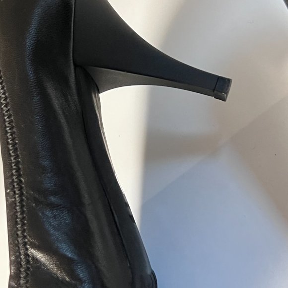 Ladies Black Leather PRADA High Heel Shoe Size 7.5 - Picture 4 of 6